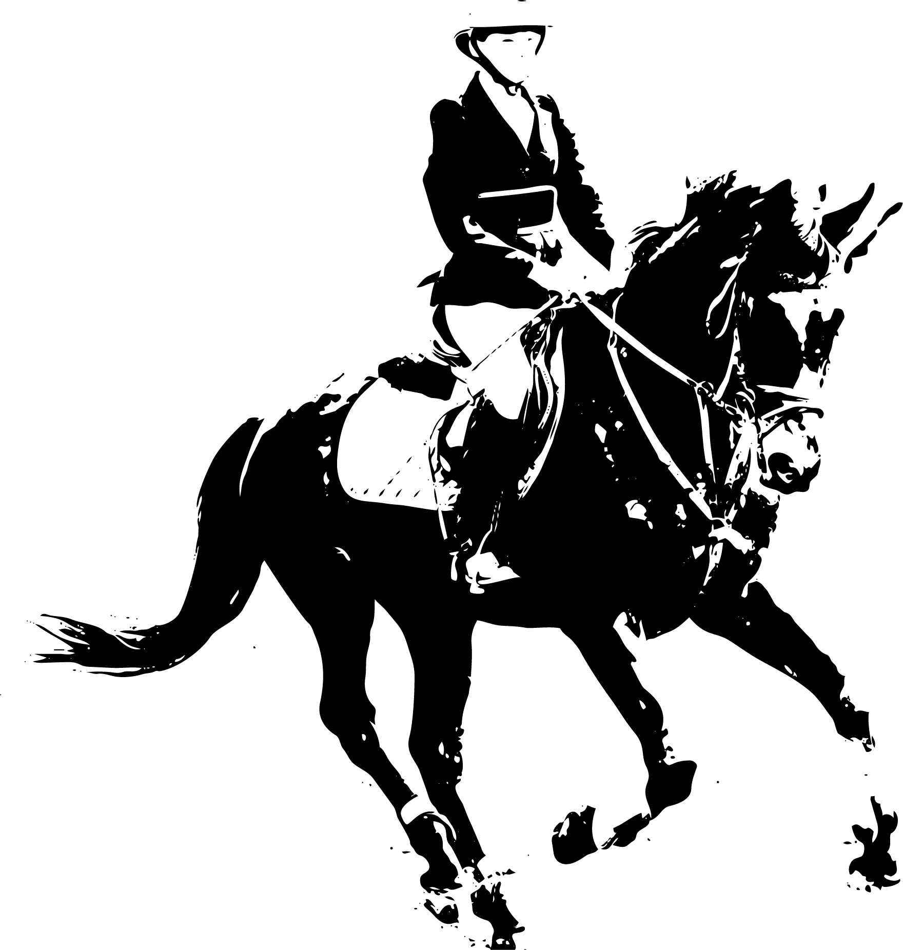 Horse and rider illustration